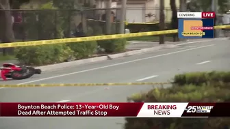 Boynton Beach police: 13 year old boy dead after attempted traffic stop