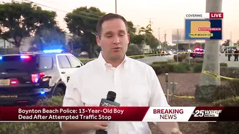 Boynton Beach police: 13 year old boy dead after attempted traffic stop