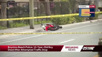 Boynton Beach police: 13 year old boy dead after attempted traffic stop