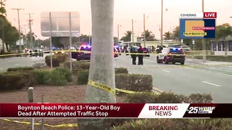 Boynton Beach police: 13 year old boy dead after attempted traffic stop