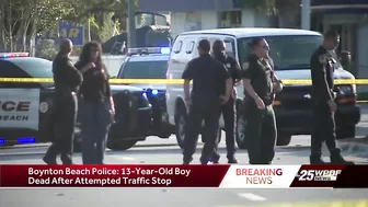 Boynton Beach police: 13 year old boy dead after attempted traffic stop