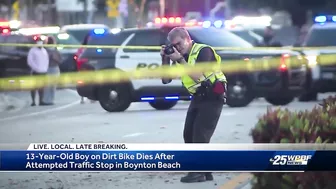 13-year-old boy dead after officer-involved "traffic homicide" in Boynton Beach