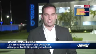 13-year-old boy dead after officer-involved "traffic homicide" in Boynton Beach