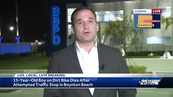 13-year-old boy dead after officer-involved "traffic homicide" in Boynton Beach