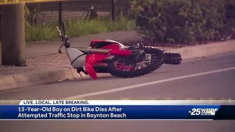 13-year-old boy dead after officer-involved "traffic homicide" in Boynton Beach