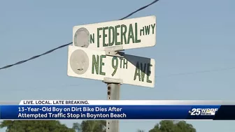 13-year-old boy dead after officer-involved "traffic homicide" in Boynton Beach