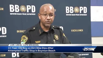 13-year-old boy dead after officer-involved "traffic homicide" in Boynton Beach