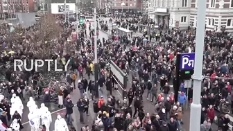 Netherlands: Scuffles erupt at banned Amsterdam demo against COVID restrix, lockdown extension