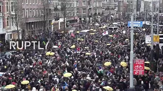 Netherlands: Scuffles erupt at banned Amsterdam demo against COVID restrix, lockdown extension