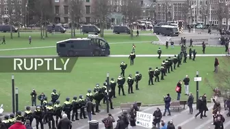 Netherlands: Scuffles erupt at banned Amsterdam demo against COVID restrix, lockdown extension