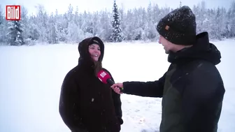 Eisbaden-Challenge in Schweden: Wer hält länger durch?