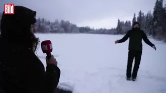 Eisbaden-Challenge in Schweden: Wer hält länger durch?