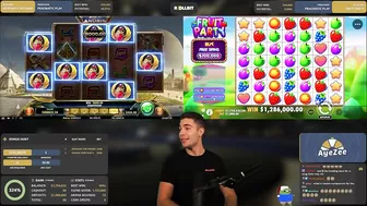 [1.3 MILLION DOLLAR WIN] FRUIT PARTY BASE GAME GOING CRAZY ⭐ AyeZee Stream Highlights