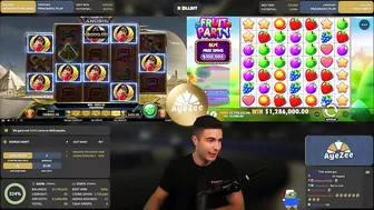 [1.3 MILLION DOLLAR WIN] FRUIT PARTY BASE GAME GOING CRAZY ⭐ AyeZee Stream Highlights