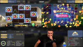 [1.3 MILLION DOLLAR WIN] FRUIT PARTY BASE GAME GOING CRAZY ⭐ AyeZee Stream Highlights