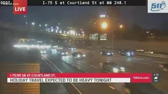 Heavy holiday travel expected Sunday night