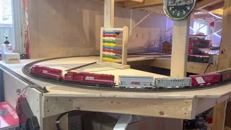 New wood makes a big difference on the model train layout