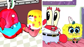 Spongebob Anime vs Among Us Animation