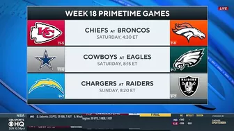 NFL Week 18 Schedule: These PRIMETIME games will decide FINAL playoff spots | CBS Sports HQ