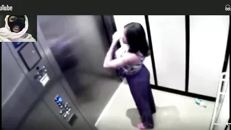 WOMAN BREAKS ELEVATOR TO TWERK