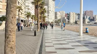 BENIDORM ???????? LEVANTE BEACH JANUARY 2021 Costa Blanca SPAIN Walking Tour 4K