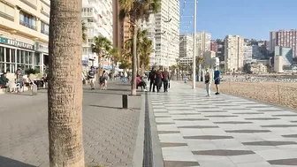 BENIDORM ???????? LEVANTE BEACH JANUARY 2021 Costa Blanca SPAIN Walking Tour 4K