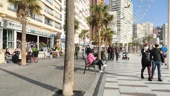 BENIDORM ???????? LEVANTE BEACH JANUARY 2021 Costa Blanca SPAIN Walking Tour 4K