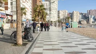 BENIDORM ???????? LEVANTE BEACH JANUARY 2021 Costa Blanca SPAIN Walking Tour 4K