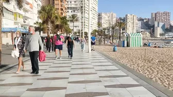 BENIDORM ???????? LEVANTE BEACH JANUARY 2021 Costa Blanca SPAIN Walking Tour 4K