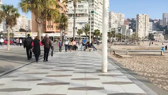 BENIDORM ???????? LEVANTE BEACH JANUARY 2021 Costa Blanca SPAIN Walking Tour 4K