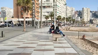 BENIDORM ???????? LEVANTE BEACH JANUARY 2021 Costa Blanca SPAIN Walking Tour 4K