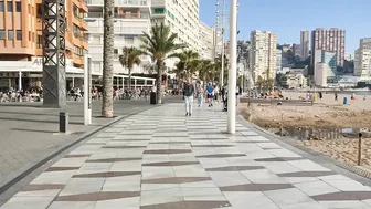 BENIDORM ???????? LEVANTE BEACH JANUARY 2021 Costa Blanca SPAIN Walking Tour 4K