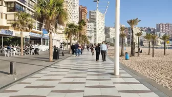 BENIDORM ???????? LEVANTE BEACH JANUARY 2021 Costa Blanca SPAIN Walking Tour 4K