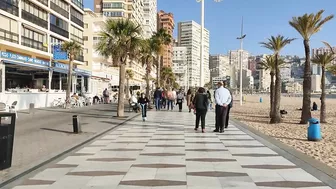 BENIDORM ???????? LEVANTE BEACH JANUARY 2021 Costa Blanca SPAIN Walking Tour 4K