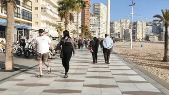 BENIDORM ???????? LEVANTE BEACH JANUARY 2021 Costa Blanca SPAIN Walking Tour 4K