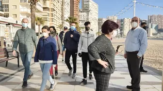 BENIDORM ???????? LEVANTE BEACH JANUARY 2021 Costa Blanca SPAIN Walking Tour 4K