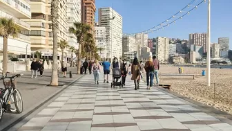 BENIDORM ???????? LEVANTE BEACH JANUARY 2021 Costa Blanca SPAIN Walking Tour 4K