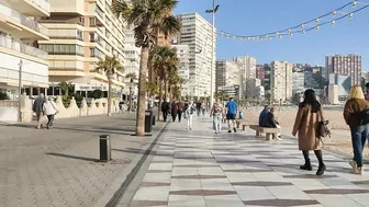 BENIDORM ???????? LEVANTE BEACH JANUARY 2021 Costa Blanca SPAIN Walking Tour 4K