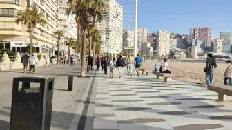 BENIDORM ???????? LEVANTE BEACH JANUARY 2021 Costa Blanca SPAIN Walking Tour 4K