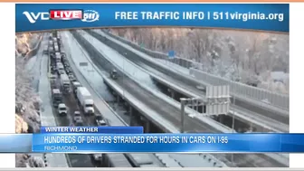 Virginia Beach resident stuck on I-95 for hours after snowstorm