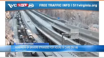 Virginia Beach resident stuck on I-95 for hours after snowstorm