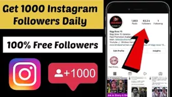 Get 100% Free & Real Instagram Followers