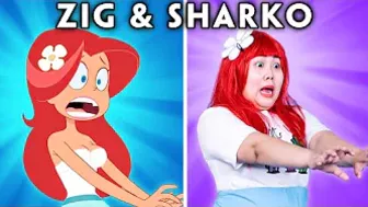 ZIG AND SHARKO WITH ZERO BUDGET! - Zig & Sharko Funny Moments | Marina In Real Life