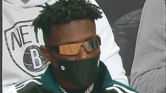 Antonio Brown Sitting Courtside At Nets Vs Grizzlies Game In His 1st Appearance Since EPIC MELTDOWN