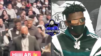 Antonio Brown Sitting Courtside At Nets Vs Grizzlies Game In His 1st Appearance Since EPIC MELTDOWN