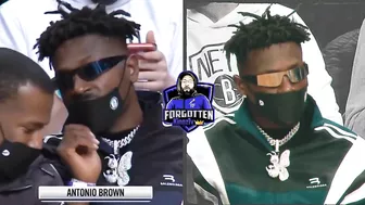 Antonio Brown Sitting Courtside At Nets Vs Grizzlies Game In His 1st Appearance Since EPIC MELTDOWN