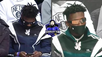 Antonio Brown Sitting Courtside At Nets Vs Grizzlies Game In His 1st Appearance Since EPIC MELTDOWN