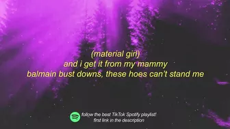 Saucy Santana - Material Girl (Bass Boosted) Lyrics | material girl tiktok