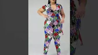 Plus Size English Jumpsuit Fashion #bikini #model #shorts