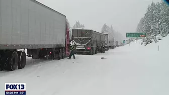 Truckers brace for travel over Snoqualmie Pass